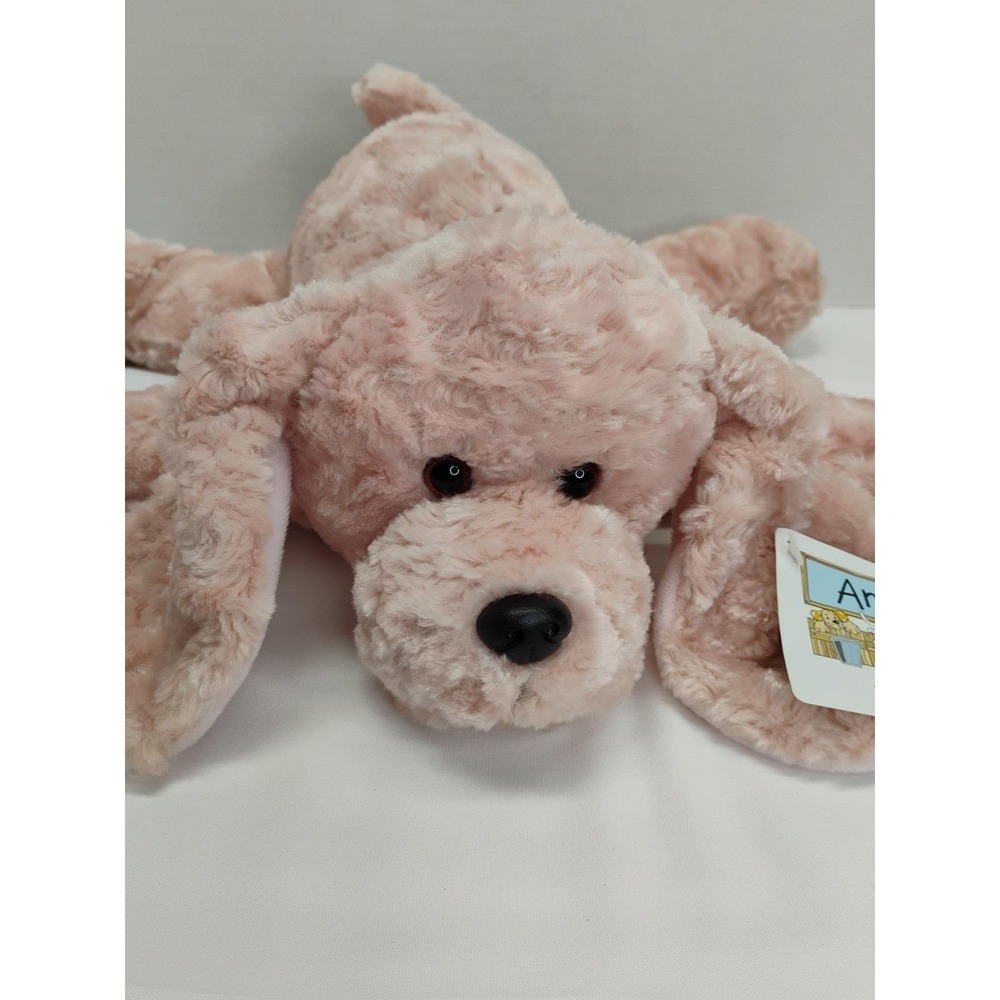 2000 Toys R Us Animal Alley Pink Puppy Dog Plush Stuffed Animal 13" Vintage Rare